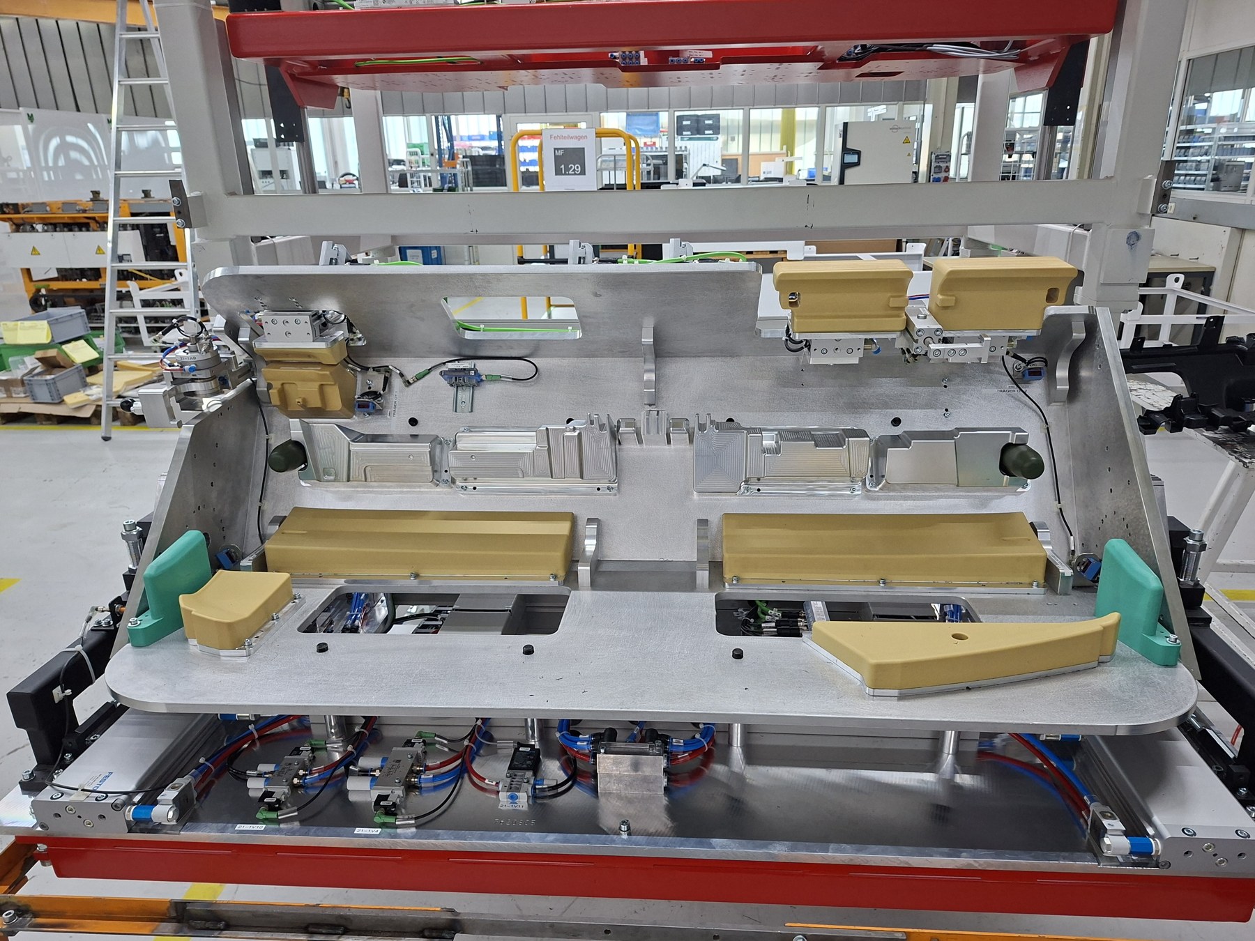 Werkzeugaufnahme für die Bauteile